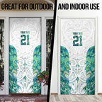 Custom New Zealand Aotearoa Door Cover Green Maori Paua Shell Indigenous - Aussie Hoodie