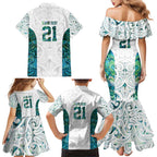 Custom New Zealand Aotearoa Family Matching Mermaid Dress and Hawaiian Shirt Green Maori Paua Shell Indigenous - Aussie Hoodie