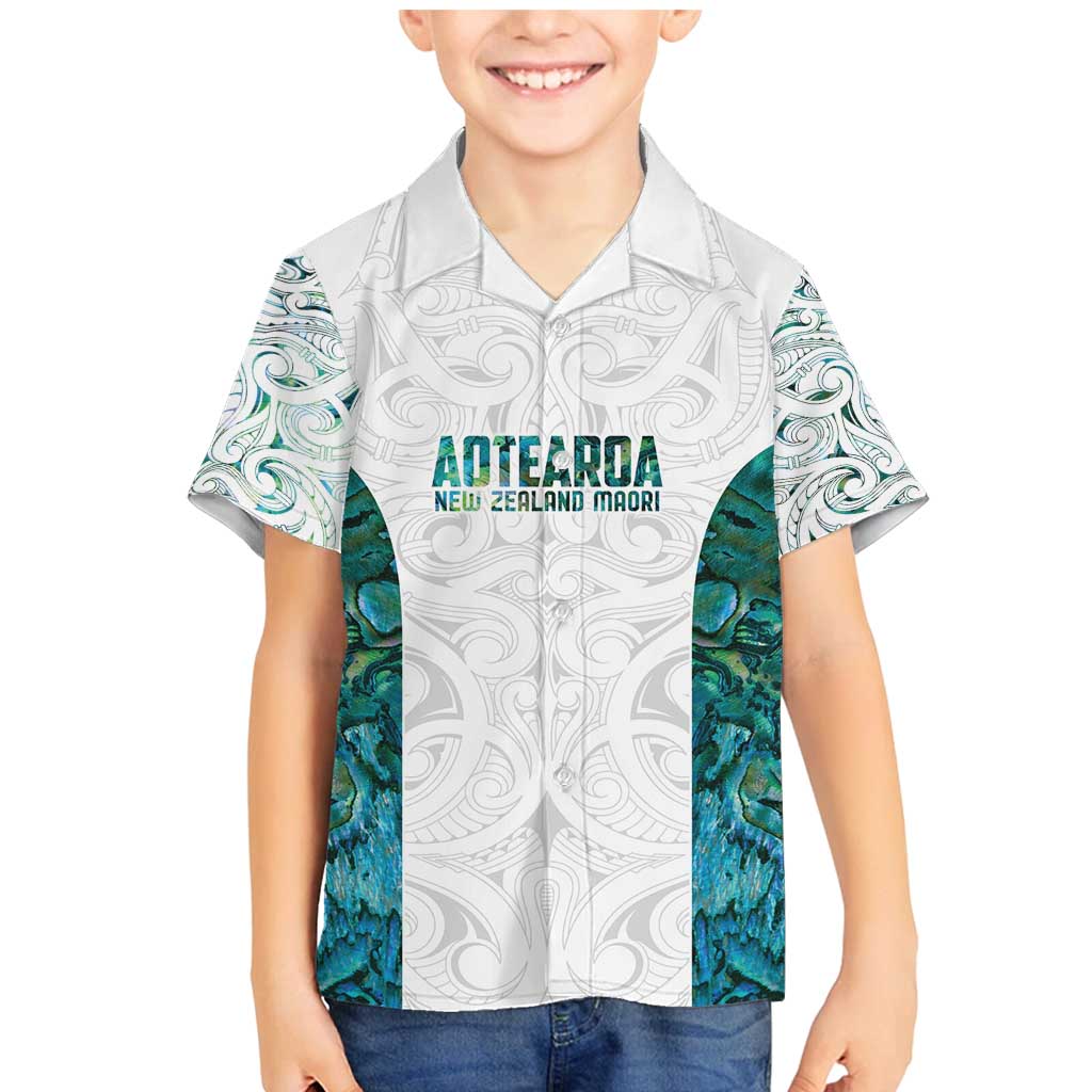 Custom New Zealand Aotearoa Family Matching Mermaid Dress and Hawaiian Shirt Green Maori Paua Shell Indigenous - Aussie Hoodie