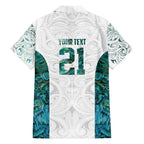 Custom New Zealand Aotearoa Family Matching Off The Shoulder Long Sleeve Dress and Hawaiian Shirt Green Maori Paua Shell Indigenous - Aussie Hoodie