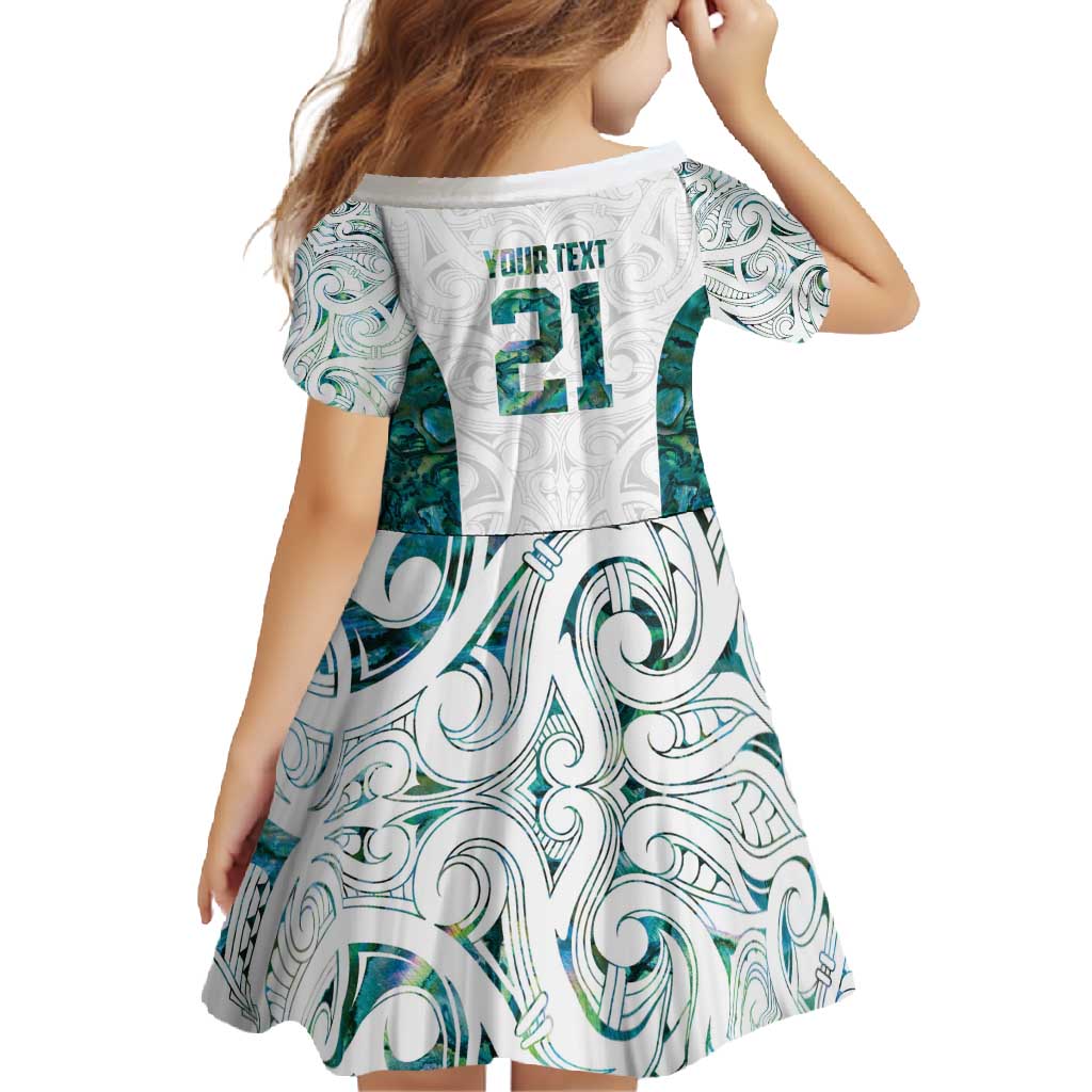 Custom New Zealand Aotearoa Family Matching Off Shoulder Maxi Dress and Hawaiian Shirt Green Maori Paua Shell Indigenous - Aussie Hoodie