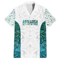 Custom New Zealand Aotearoa Family Matching Puletasi and Hawaiian Shirt Green Maori Paua Shell Indigenous - Aussie Hoodie