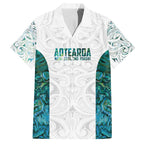 Custom New Zealand Aotearoa Family Matching Summer Maxi Dress and Hawaiian Shirt Green Maori Paua Shell Indigenous - Aussie Hoodie