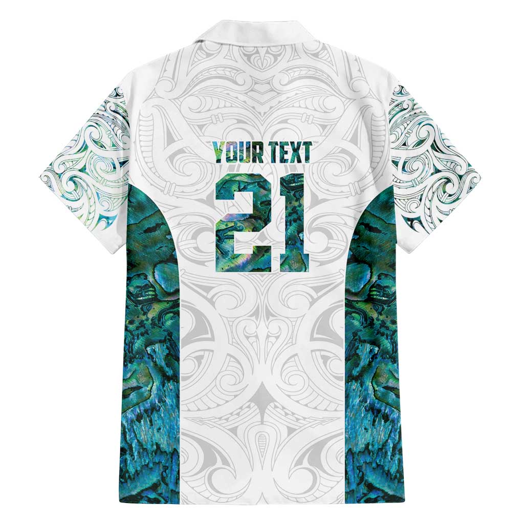 Custom New Zealand Aotearoa Family Matching Summer Maxi Dress and Hawaiian Shirt Green Maori Paua Shell Indigenous - Aussie Hoodie