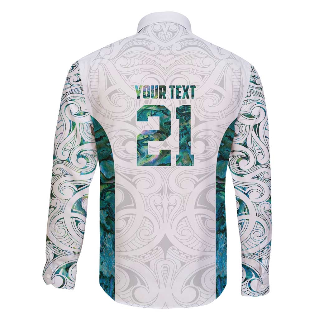 Custom New Zealand Aotearoa Family Matching Summer Maxi Dress and Hawaiian Shirt Green Maori Paua Shell Indigenous - Aussie Hoodie