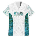 Custom New Zealand Aotearoa Family Matching Tank Maxi Dress and Hawaiian Shirt Green Maori Paua Shell Indigenous - Aussie Hoodie