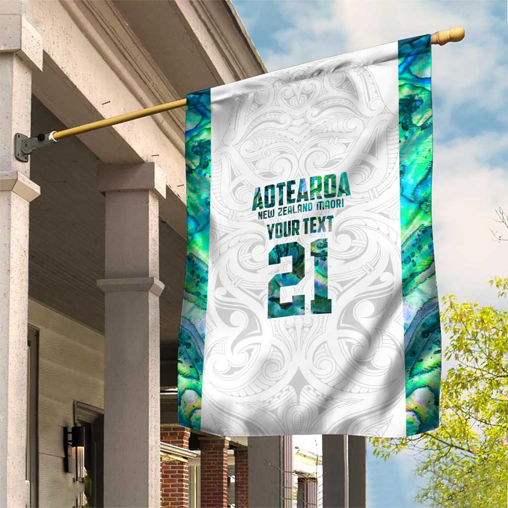 Custom New Zealand Aotearoa Garden Flag Green Maori Paua Shell Indigenous - Aussie Hoodie