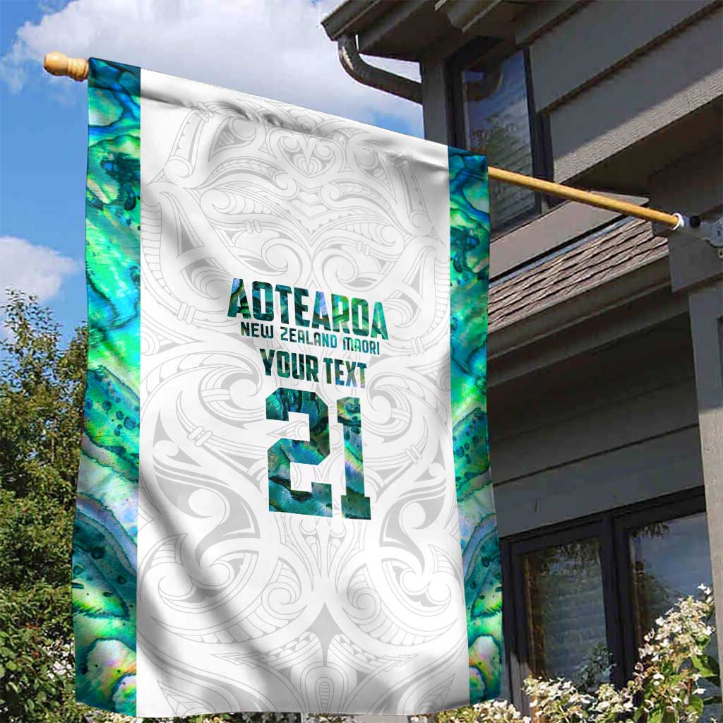 Custom New Zealand Aotearoa Garden Flag Green Maori Paua Shell Indigenous - Aussie Hoodie