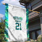 Custom New Zealand Aotearoa Garden Flag Green Maori Paua Shell Indigenous - Aussie Hoodie