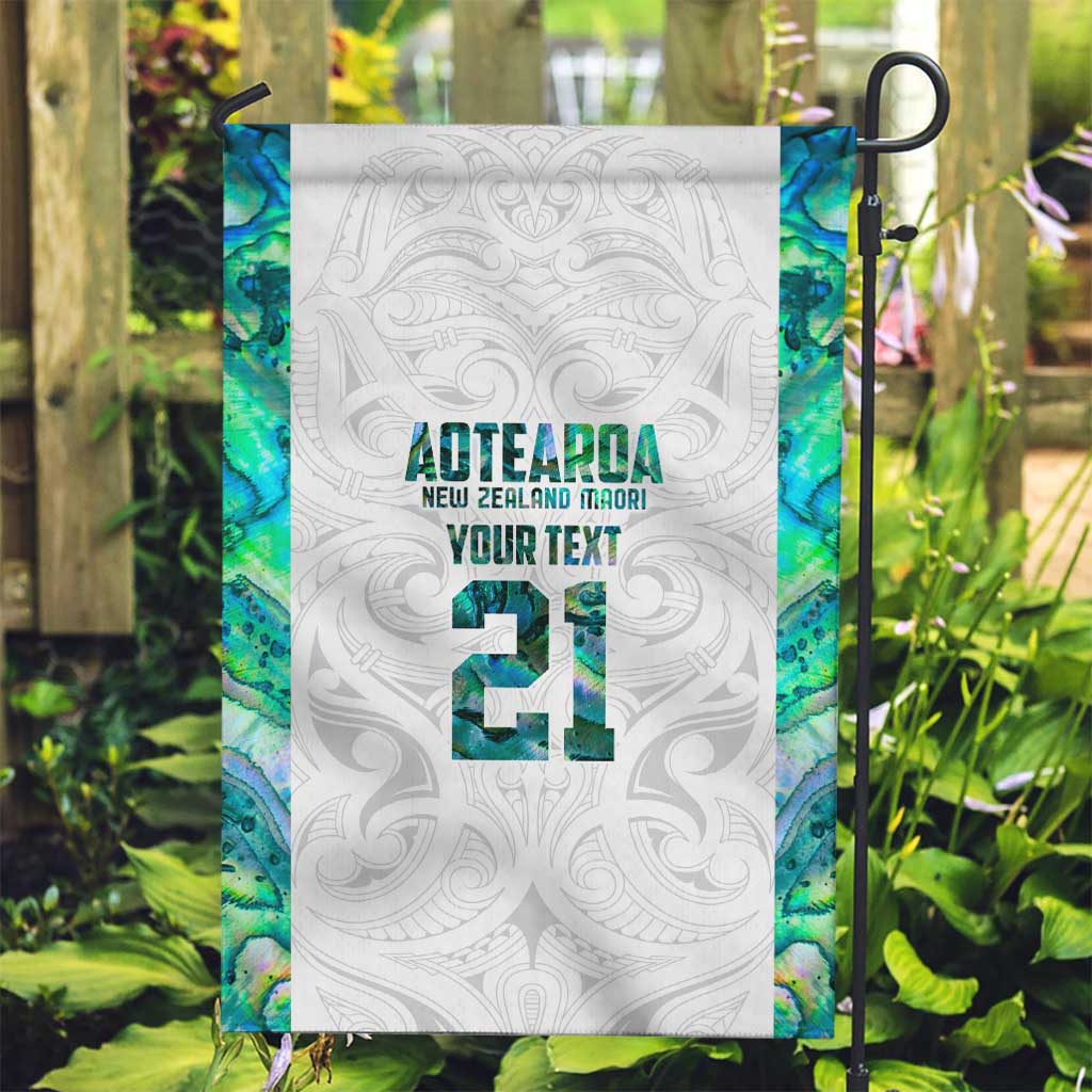 Custom New Zealand Aotearoa Garden Flag Green Maori Paua Shell Indigenous - Aussie Hoodie