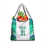 Custom New Zealand Aotearoa Grocery Bag Green Maori Paua Shell Indigenous - Aussie Hoodie