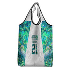 Custom New Zealand Aotearoa Grocery Bag Green Maori Paua Shell Indigenous - Aussie Hoodie