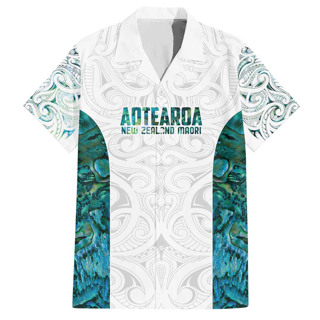 Custom New Zealand Aotearoa Hawaiian Shirt Green Maori Paua Shell Indigenous - Aussie Hoodie