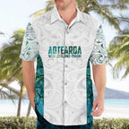 Custom New Zealand Aotearoa Hawaiian Shirt Green Maori Paua Shell Indigenous - Aussie Hoodie
