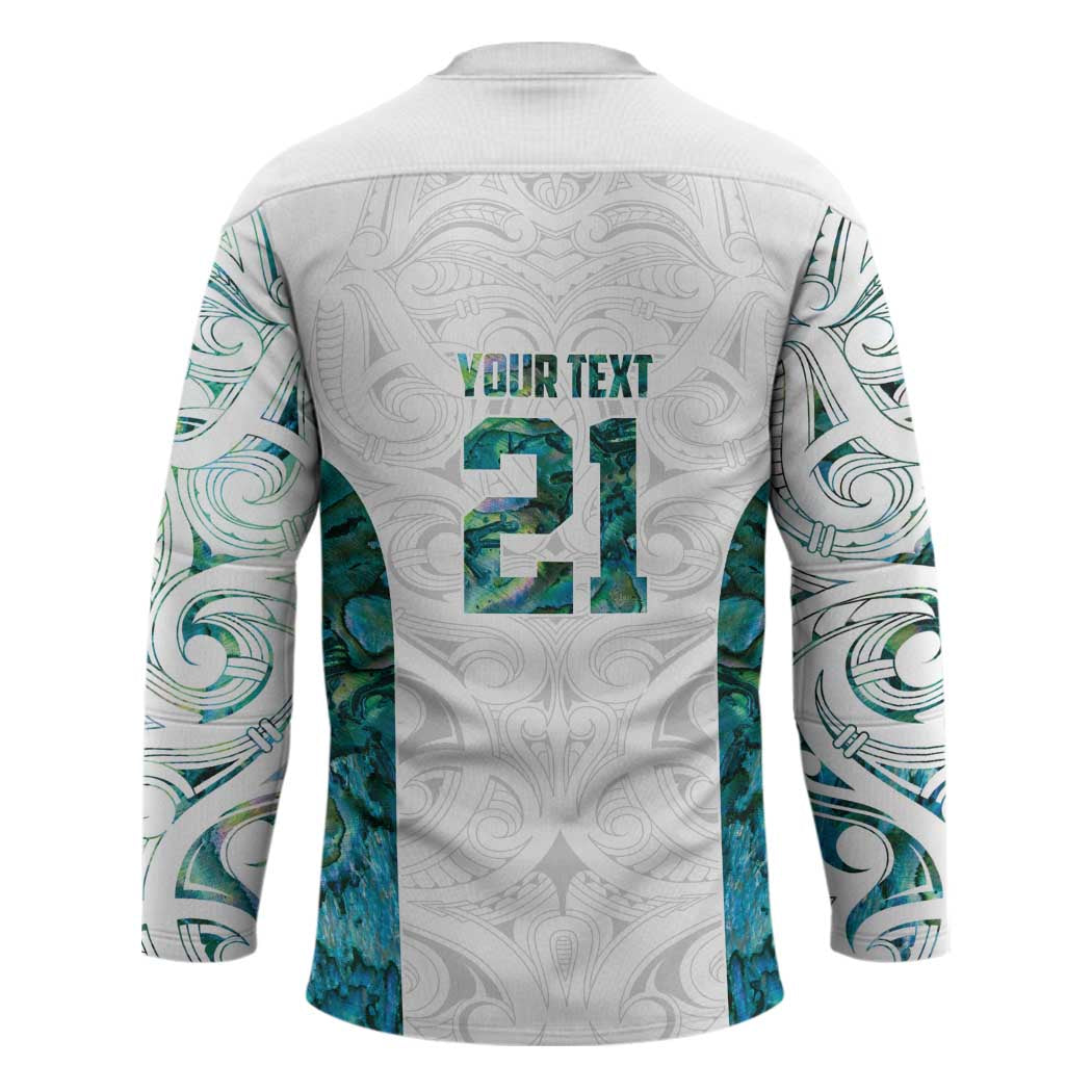 Custom New Zealand Aotearoa Hockey Jersey Green Maori Paua Shell Indigenous - Aussie Hoodie