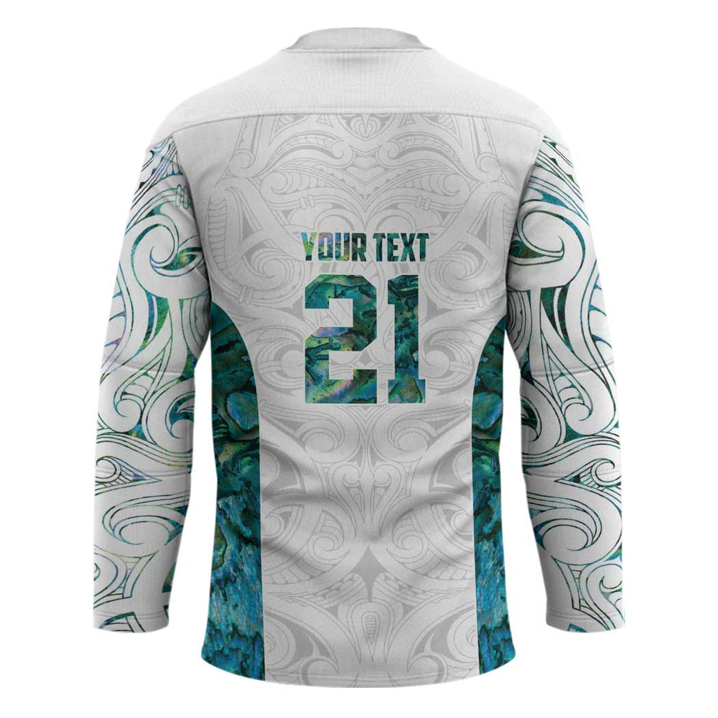 Custom New Zealand Aotearoa Hockey Jersey Green Maori Paua Shell Indigenous - Aussie Hoodie