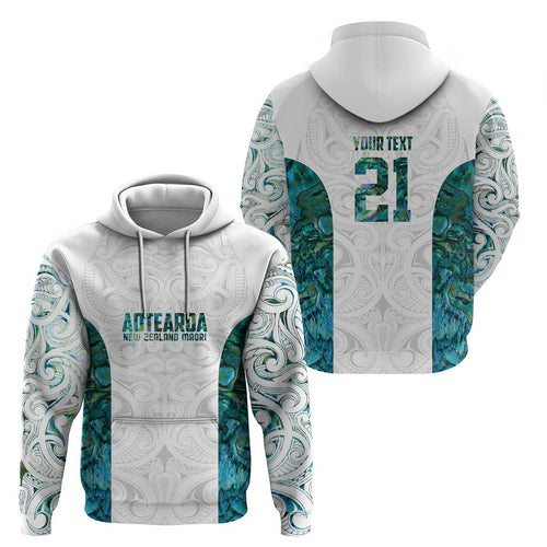 Custom New Zealand Aotearoa Hoodie Green Maori Paua Shell Indigenous - Aussie Hoodie