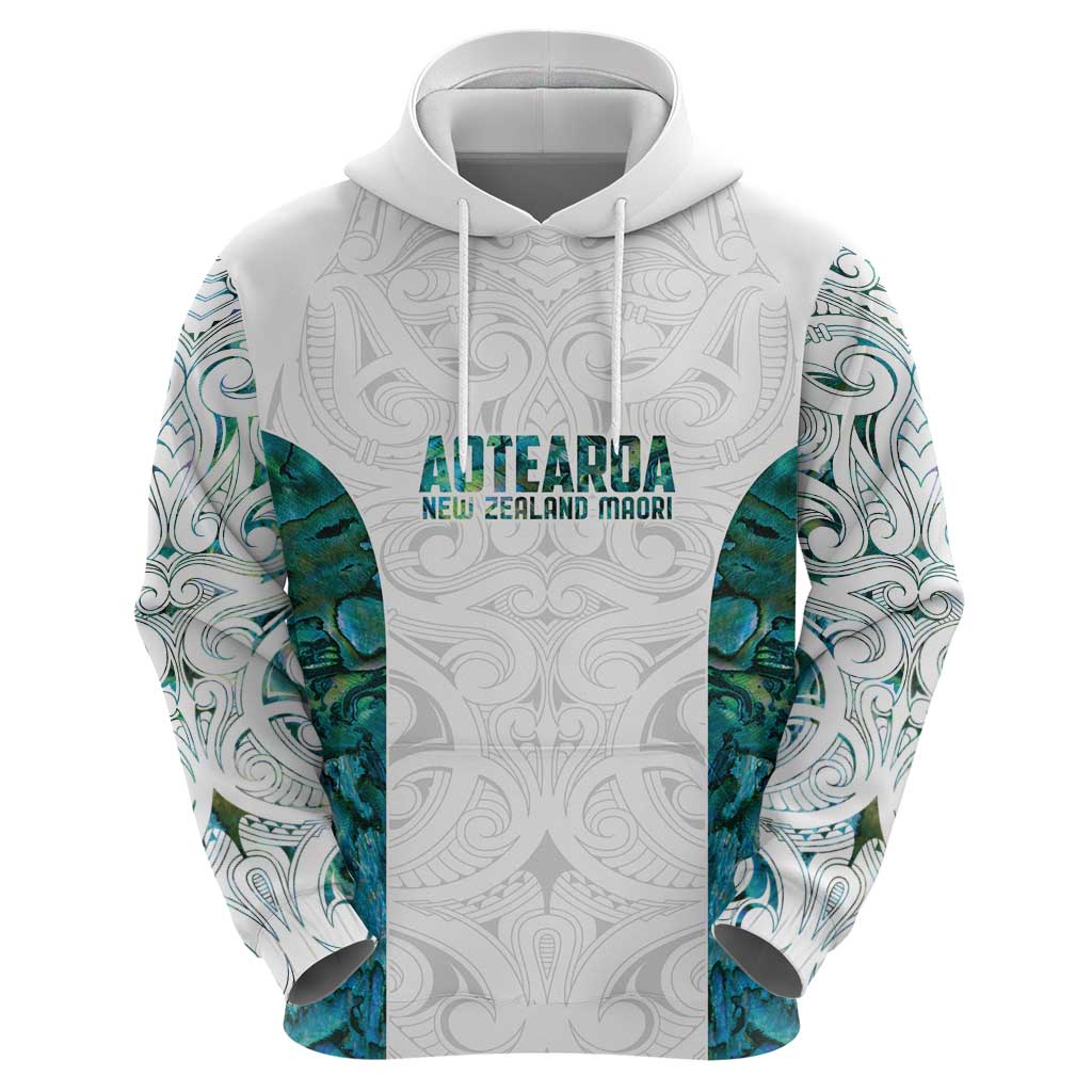 Custom New Zealand Aotearoa Hoodie Green Maori Paua Shell Indigenous - Aussie Hoodie