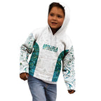 Custom New Zealand Aotearoa Kid Hoodie Green Maori Paua Shell Indigenous - Aussie Hoodie