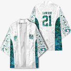Custom New Zealand Aotearoa Kimono Green Maori Paua Shell Indigenous - Aussie Hoodie