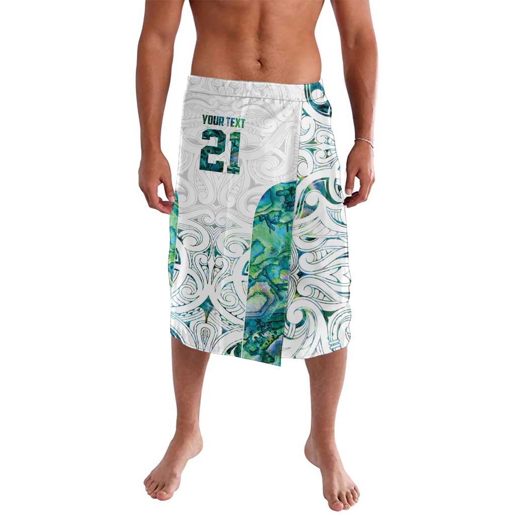 Custom New Zealand Aotearoa Lavalava Green Maori Paua Shell Indigenous - Aussie Hoodie