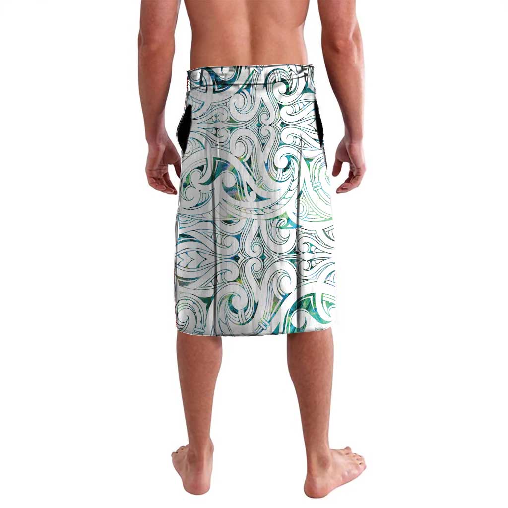 Custom New Zealand Aotearoa Lavalava Green Maori Paua Shell Indigenous - Aussie Hoodie