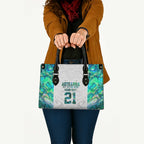 Custom New Zealand Aotearoa Leather Bag Green Maori Paua Shell Indigenous - Aussie Hoodie