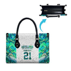 Custom New Zealand Aotearoa Leather Bag Green Maori Paua Shell Indigenous - Aussie Hoodie