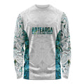 Custom New Zealand Aotearoa Long Sleeve Shirt Green Maori Paua Shell Indigenous - Aussie Hoodie