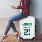 Custom New Zealand Aotearoa Luggage Cover Green Maori Paua Shell Indigenous - Aussie Hoodie