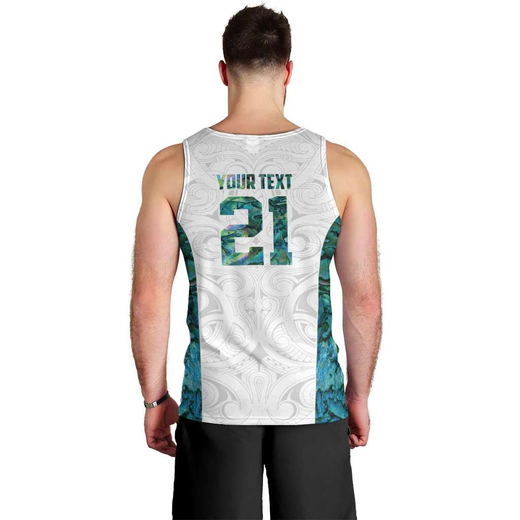 Custom New Zealand Aotearoa Men Tank Top Green Maori Paua Shell Indigenous - Aussie Hoodie