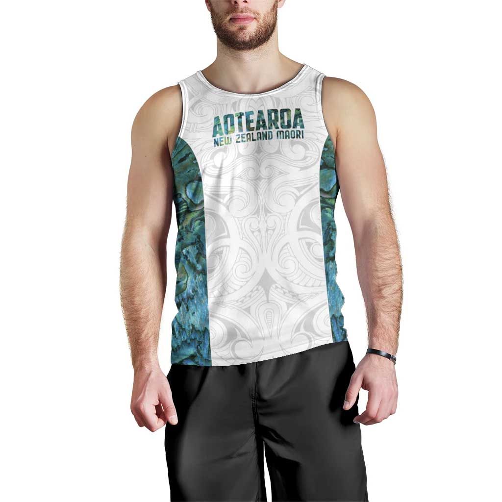 Custom New Zealand Aotearoa Men Tank Top Green Maori Paua Shell Indigenous - Aussie Hoodie