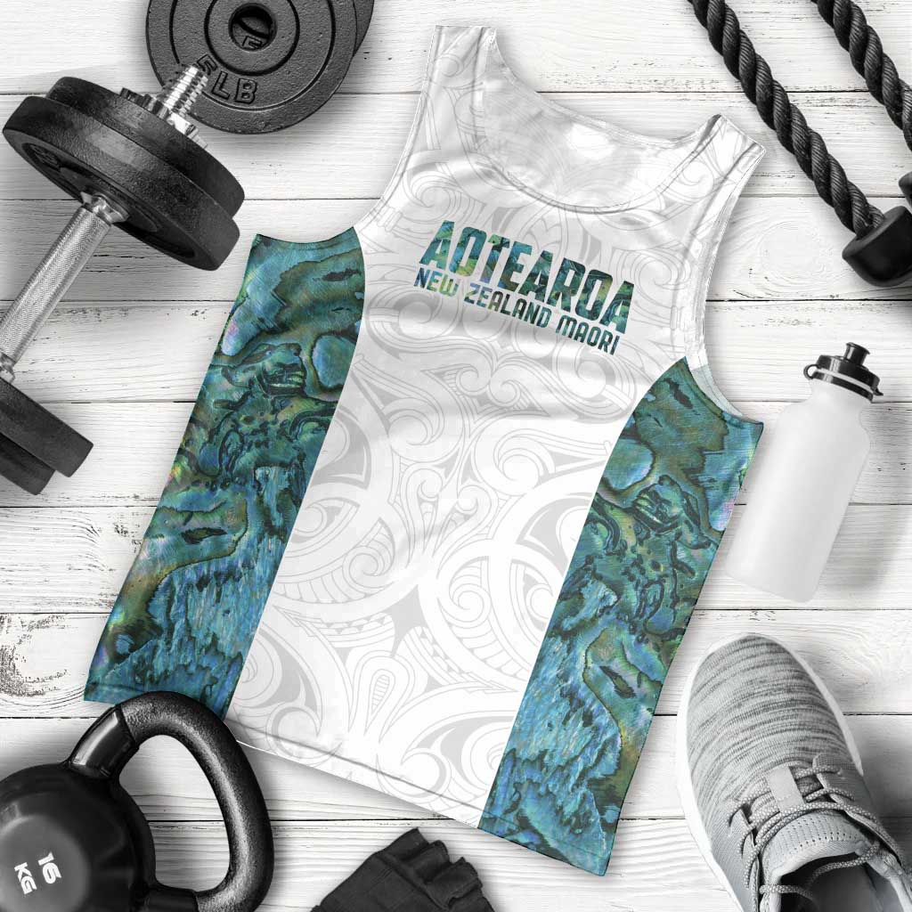 Custom New Zealand Aotearoa Men Tank Top Green Maori Paua Shell Indigenous - Aussie Hoodie