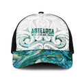 New Zealand Aotearoa Mesh Trucker Cap Green Maori Papua Shell Indigenous - Aussie Hoodie