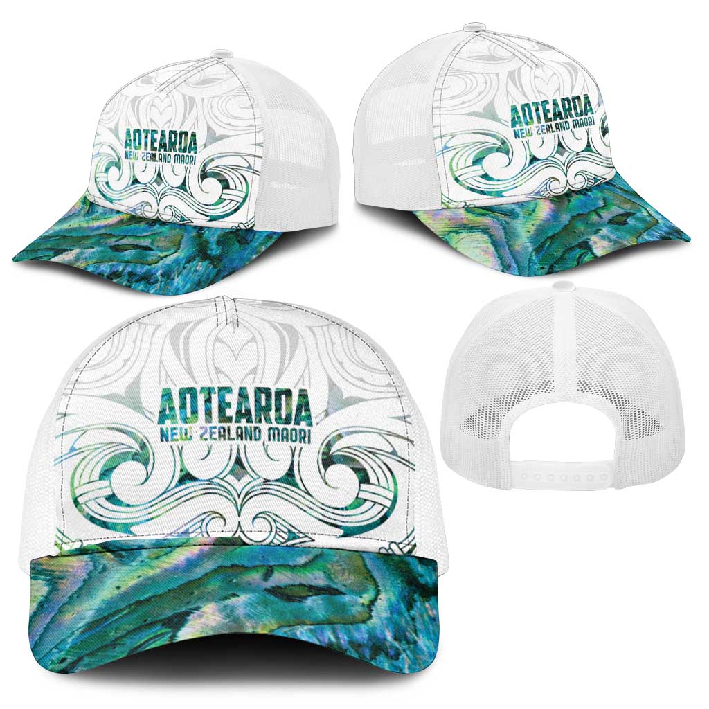 New Zealand Aotearoa Mesh Trucker Cap Green Maori Papua Shell Indigenous - Aussie Hoodie