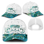 New Zealand Aotearoa Mesh Trucker Cap Green Maori Papua Shell Indigenous - Aussie Hoodie