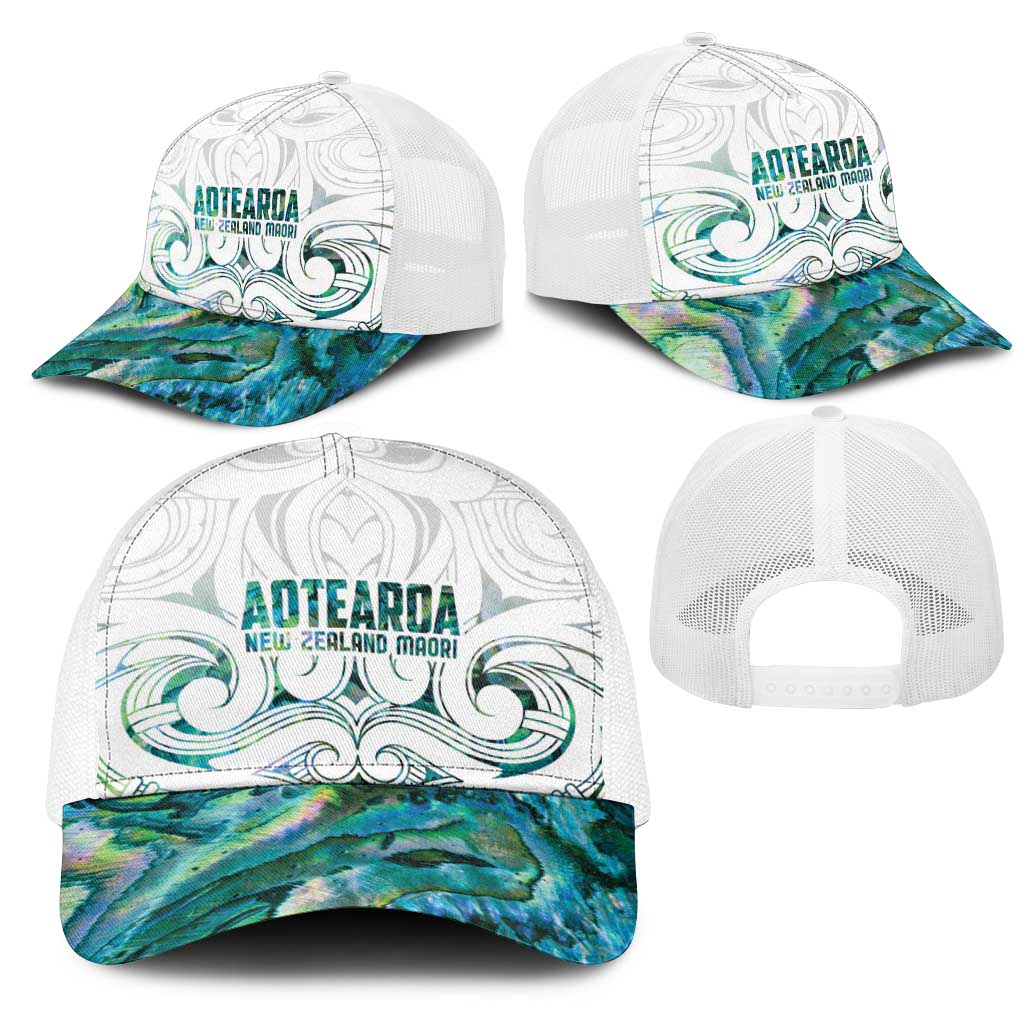 New Zealand Aotearoa Mesh Trucker Cap Green Maori Papua Shell Indigenous - Aussie Hoodie
