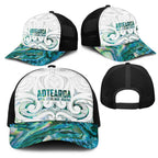 New Zealand Aotearoa Mesh Trucker Cap Green Maori Papua Shell Indigenous - Aussie Hoodie