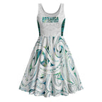 Custom New Zealand Aotearoa Midi Dress Green Maori Paua Shell Indigenous - Aussie Hoodie