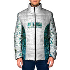 Custom New Zealand Aotearoa Padded Jacket Green Maori Paua Shell Indigenous - Aussie Hoodie