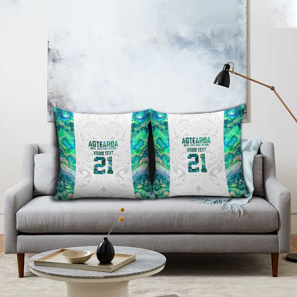 Custom New Zealand Aotearoa Pillow Cover Green Maori Paua Shell Indigenous - Aussie Hoodie