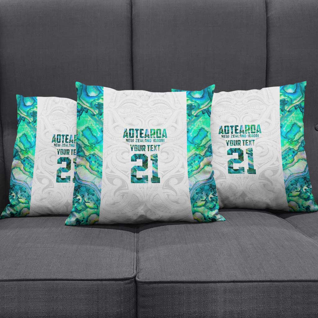 Custom New Zealand Aotearoa Pillow Cover Green Maori Paua Shell Indigenous - Aussie Hoodie