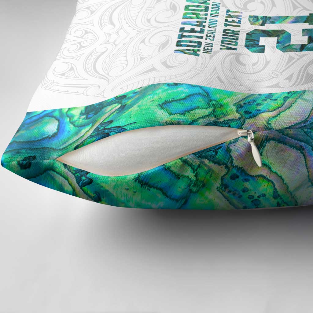 Custom New Zealand Aotearoa Pillow Cover Green Maori Paua Shell Indigenous - Aussie Hoodie