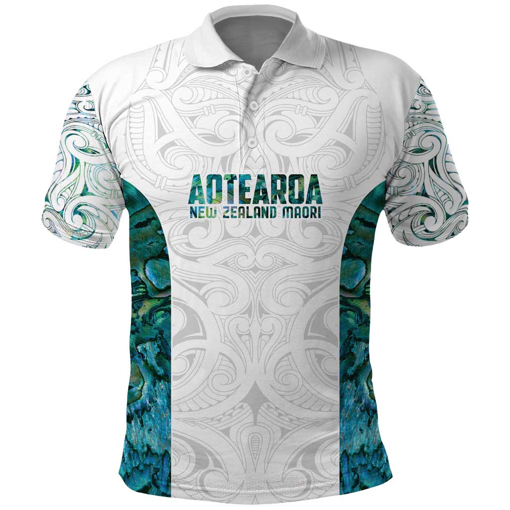 Custom New Zealand Aotearoa Polo Shirt Green Maori Paua Shell Indigenous - Aussie Hoodie