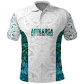 Custom New Zealand Aotearoa Polo Shirt Green Maori Paua Shell Indigenous - Aussie Hoodie