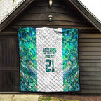 Custom New Zealand Aotearoa Quilt Green Maori Paua Shell Indigenous - Aussie Hoodie