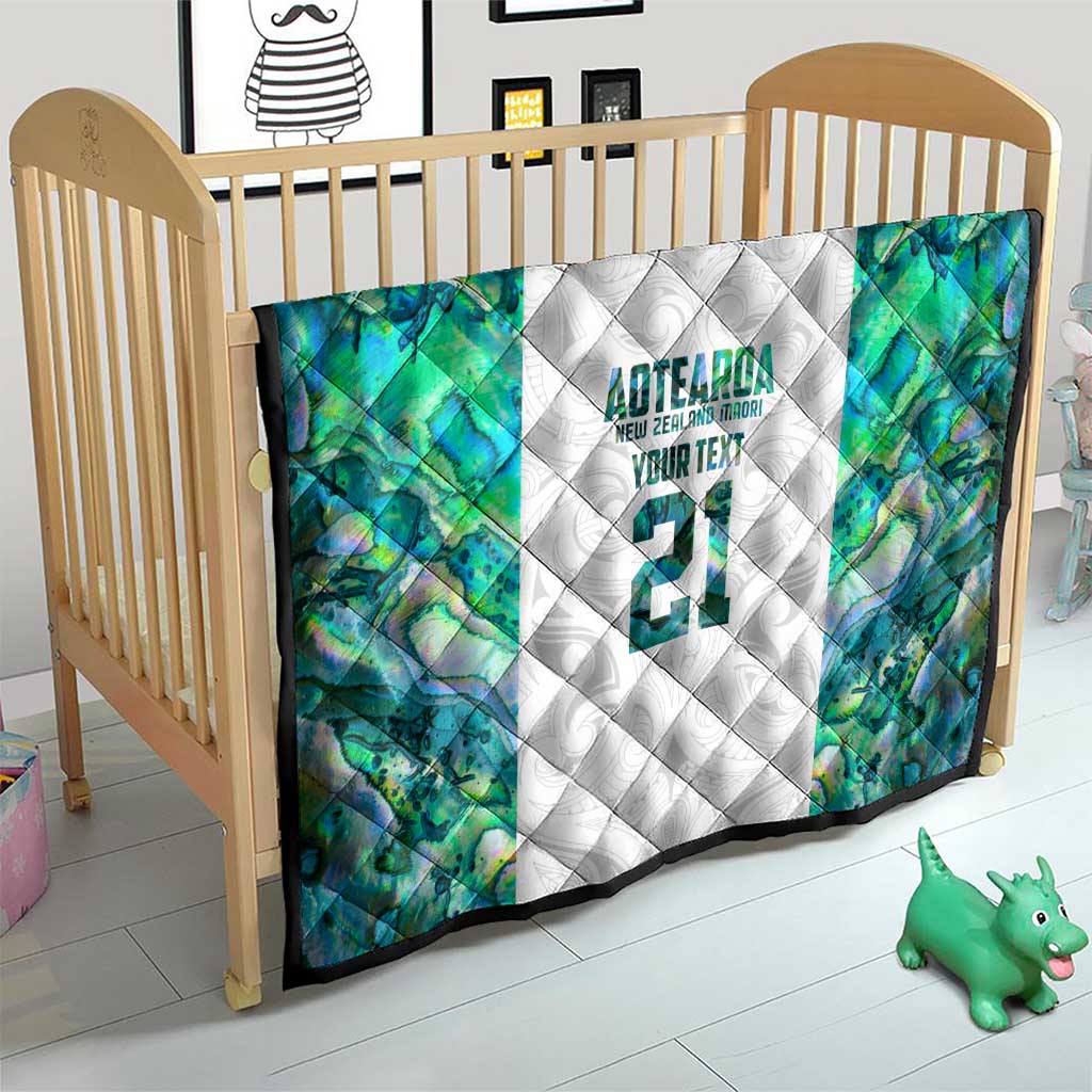 Custom New Zealand Aotearoa Quilt Green Maori Paua Shell Indigenous - Aussie Hoodie