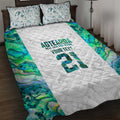 Custom New Zealand Aotearoa Quilt Bed Set Green Maori Paua Shell Indigenous - Aussie Hoodie