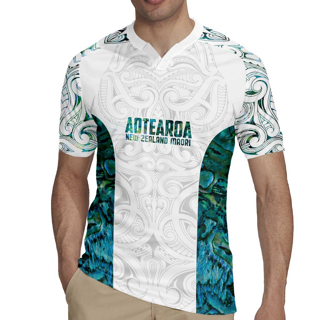 Custom New Zealand Aotearoa Rugby Jersey Green Maori Paua Shell Indigenous - Aussie Hoodie