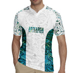 Custom New Zealand Aotearoa Rugby Jersey Green Maori Paua Shell Indigenous - Aussie Hoodie
